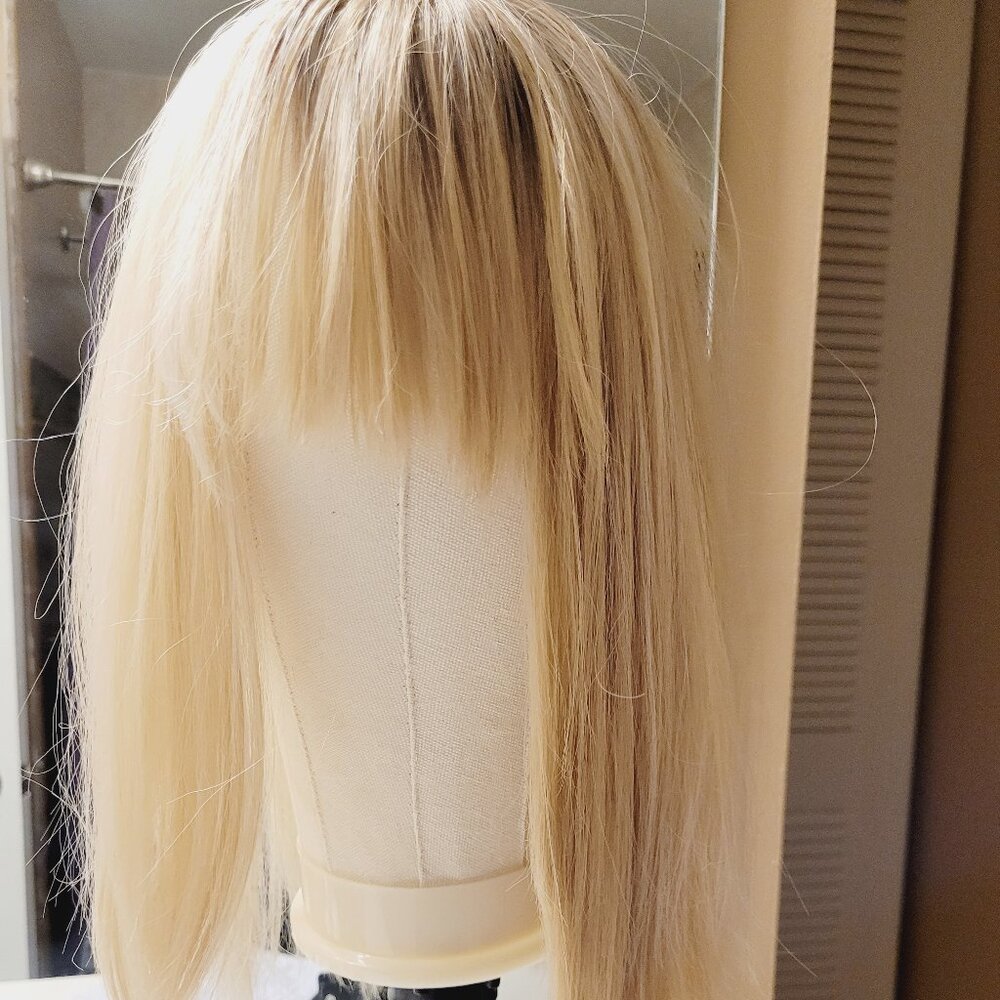 wig topper blonde